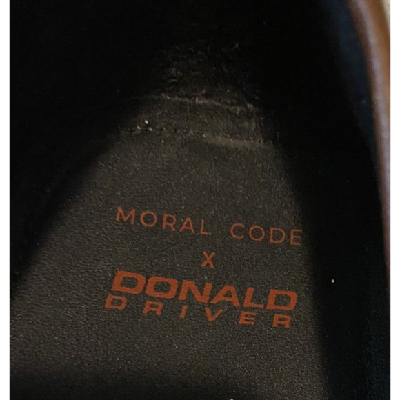 Moral Code x Donald Driver Shoes Mens Size 11 M Brown Leather Slip on Loafers - Picture 10 of 12